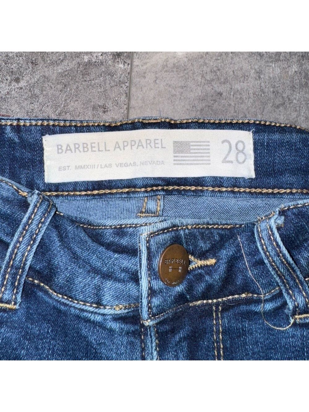 Barbell Apparel Jeans Denim Medium Wash Size 28 - Picture 6 of 7